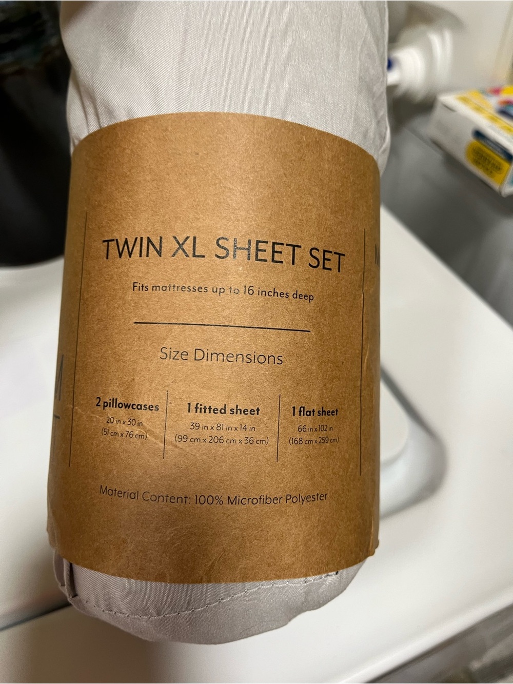Source Unknown Twin XL Sheet Set - Light Gray